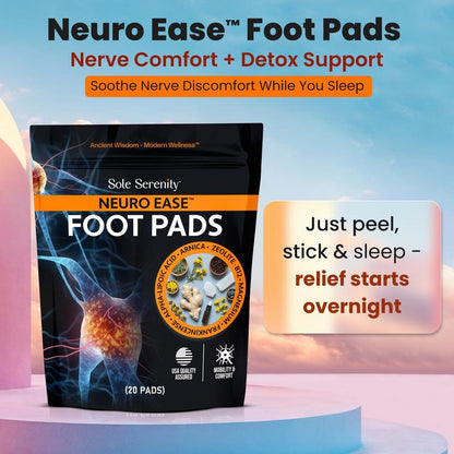 Neuro Ease Foot Pads For Nerve Pain Support - 20 Pads