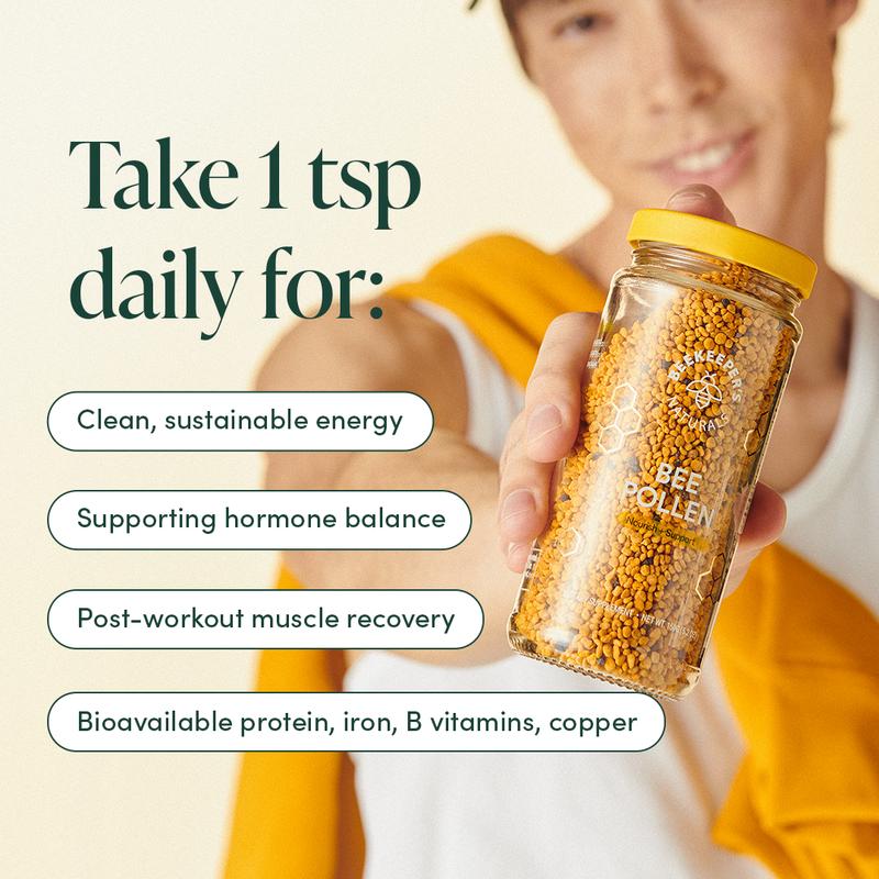 Raw Bee Pollen Granules For Energy & Wellness - 150 Grams
