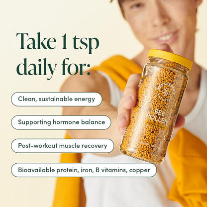 Raw Bee Pollen Granules For Energy & Wellness - 150 Grams