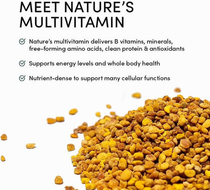 Raw Bee Pollen Granules For Energy & Wellness - 150 Grams