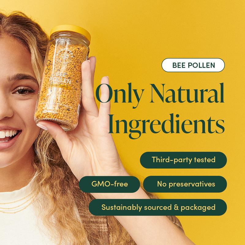 Raw Bee Pollen Granules For Energy & Wellness - 150 Grams