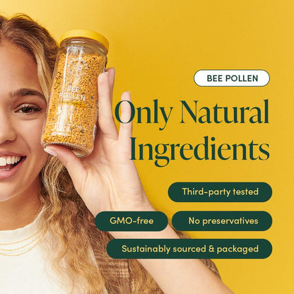 Raw Bee Pollen Granules For Energy & Wellness - 150 Grams